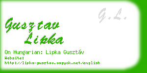 gusztav lipka business card