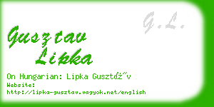 gusztav lipka business card